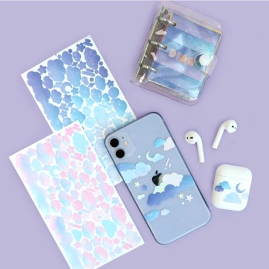 마넷 구름 리무버블 스티커