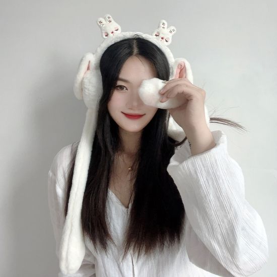 쫑긋 토끼 움직이는 귀마개 토끼귀마개 겨울귀도리