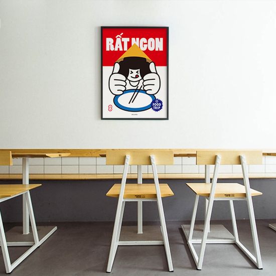 맛있어요 베트남 M 디자인 포스터 동남아 식당