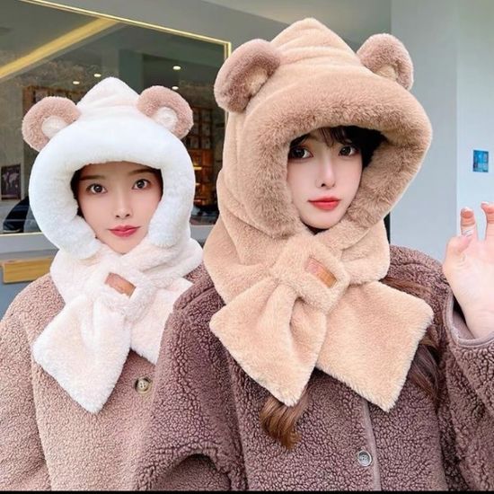 베어 후드 머플러