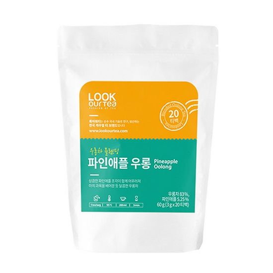 룩아워티 파인애플 우롱 20티백/음료 녹차