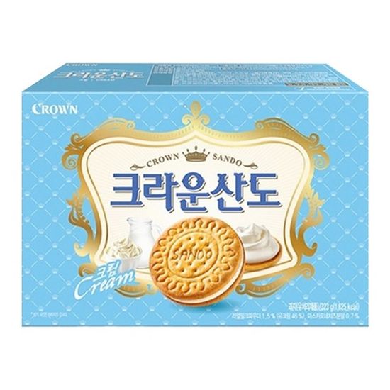 크라운 산도 크림 323g/과자 간식 사무실간식 탕비실