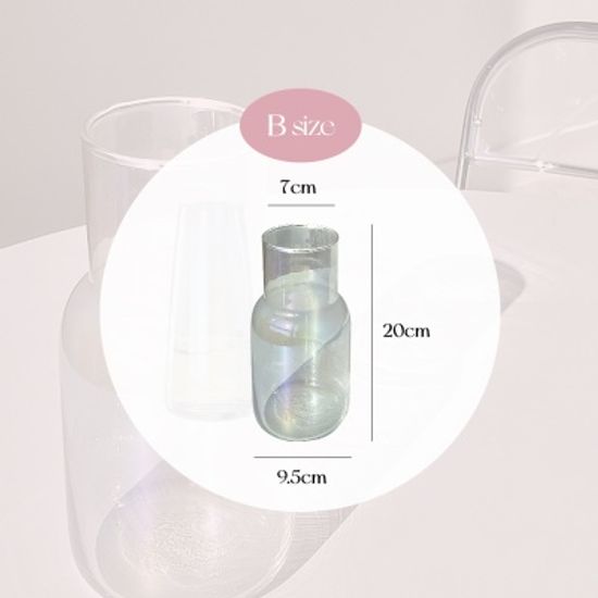 레이스빈 오로라화병 홀로그램 인테리어 유리 꽃병