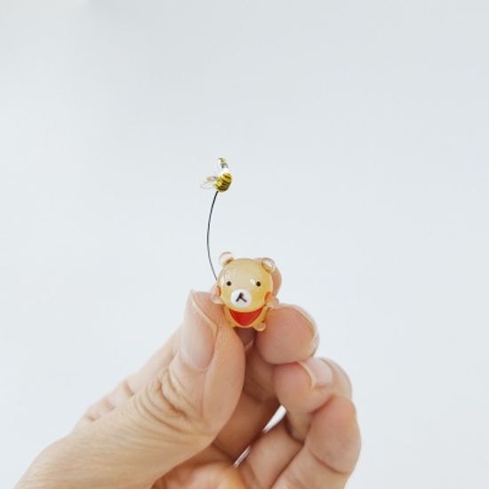 유리 미니어쳐 꿀벌과 곰돌이