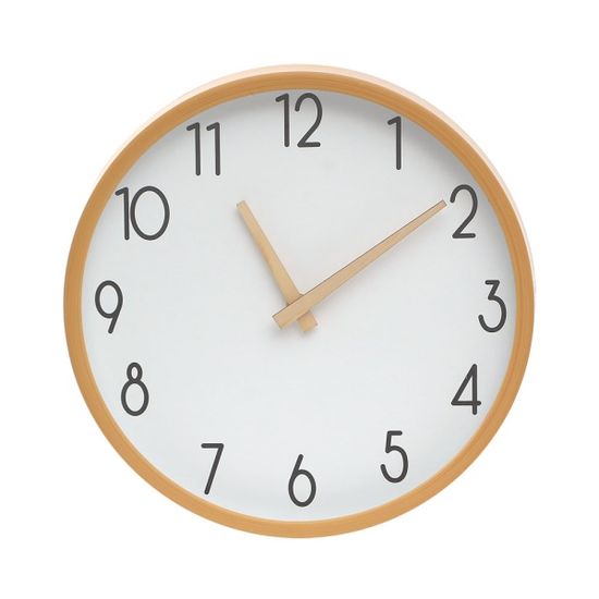 네추럴 무소음 원형 벽시계(우드) 사무실 가정용시계