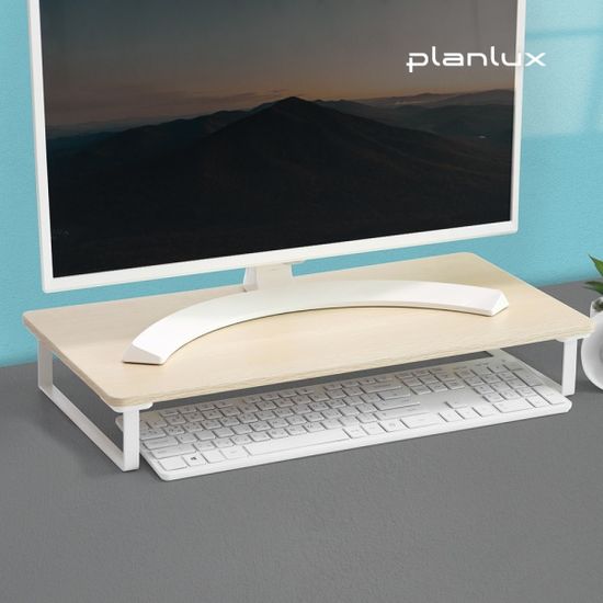 플랜룩스 퓨어우드 모니터 노트북 다용도 받침대 선반