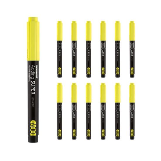모나미 에딩 슈퍼 형광펜 12개입 노랑형광펜