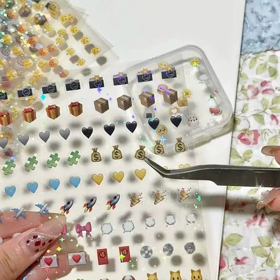 4종 이모지 이모티콘  다꾸 데코 스티커 노트북 장식