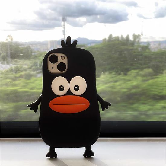 갤럭시a56 55 36 26 17 블랙 오리 인형 캐릭터 케이스