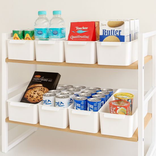 리빙 그립 바스켓 S 8P 손잡이 정리함