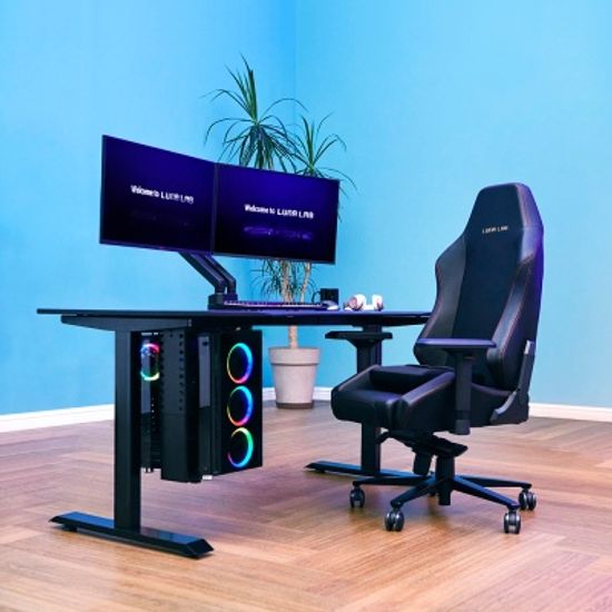 루나랩 컴퓨터 게이밍의자 모델001 올블랙 Large