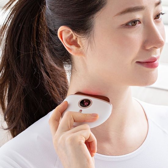 테크러브 천연폄석 스톤 온열 괄사 마사지기 LV021R