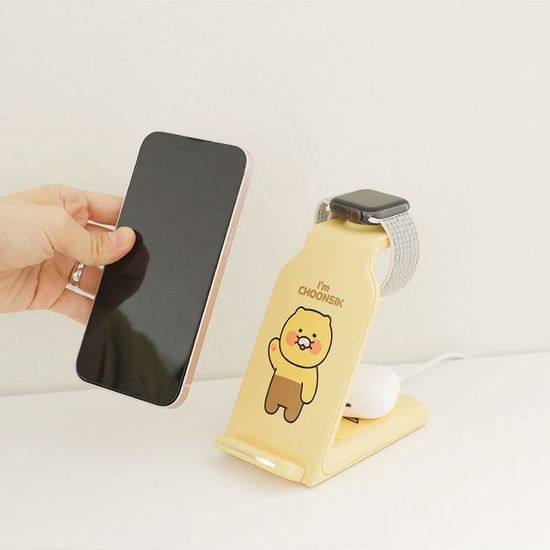 카카오프렌즈 3in1 무선충전거치대 춘식이 죠르디