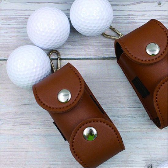 가죽 골프공 파우치 골프볼 주머니 2구 골프공