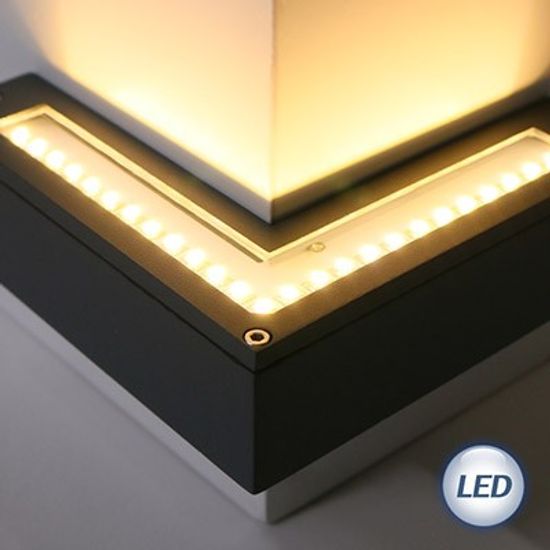 LED 외부 코너 벽등 12W (다크그레이)