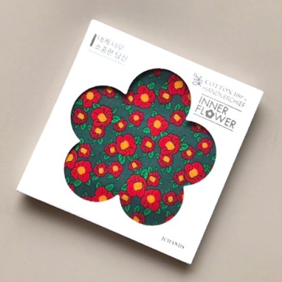 제이씨핸즈 이너플라워손수건 04_Flower of Red