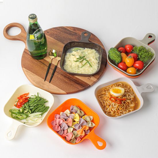 [유펍] 100%국내생산 손잡이 접시 8p(색상골고루발송)