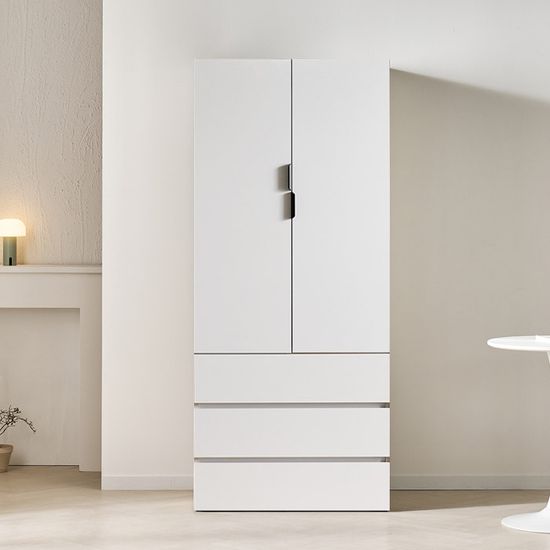 보루네오 세인트 LPM 키큰장_도어 800 3단서랍 옷장