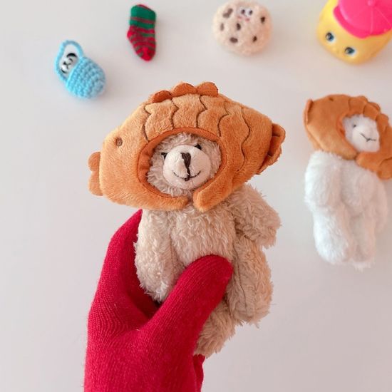 붕어빵 볼터치 곰돌이 인형 키링(2종)