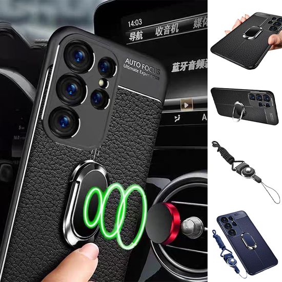 갤럭시s25 s24 s23 초슬림 가죽 핑거링 핸드폰 케이스