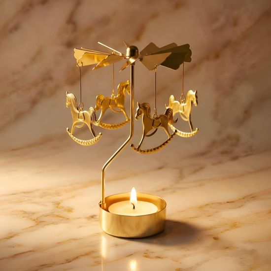 럭키 홀스 회전 캔들 홀더 세트