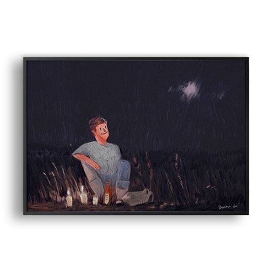 Moon blue / 일러스트 액자