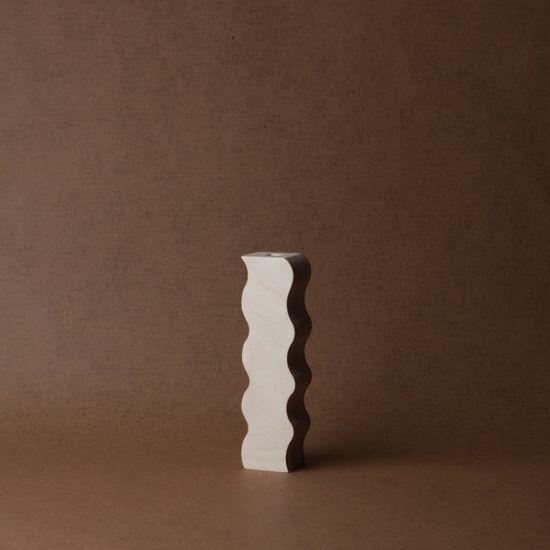[오니프] VC06_우드 오브제 물결 화병
