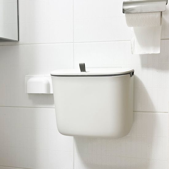 욕실 걸이형 휴지통 7L(화이트)