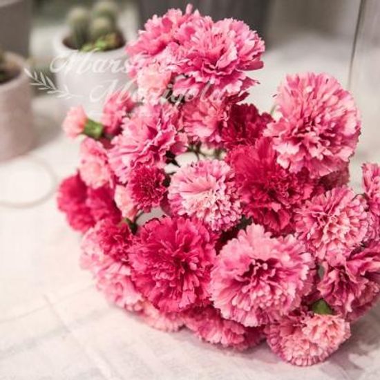 [마쉬매리골드]조화미니카네이션부쉬 (3COLOR)