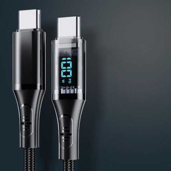 C타입 CtoC 고속 충전 케이블 100W LED충전w표시 F067