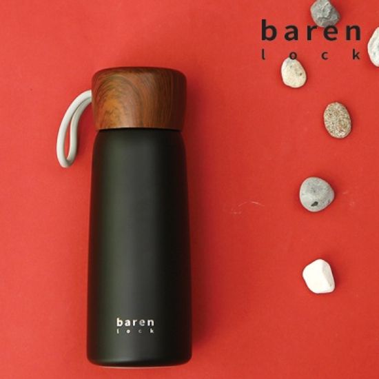 바른락 우드 진공 텀블러 400ml (블랙)