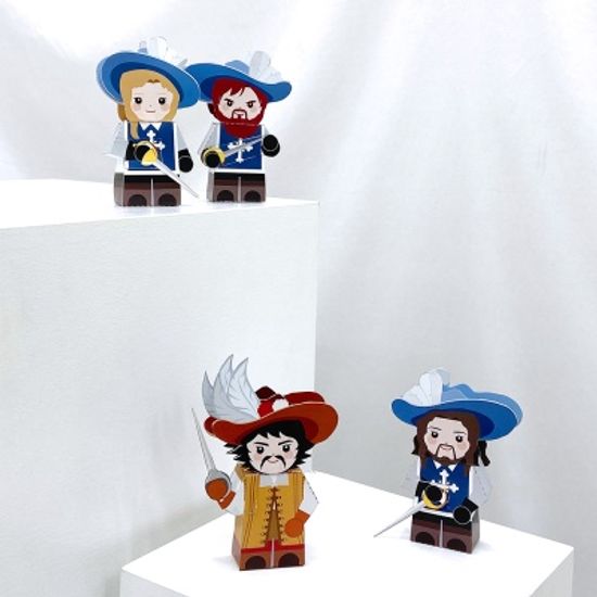 삼총사_달타냥 외 3종_동화페이퍼토이 70탄