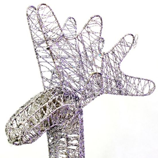 50cm LED 실버 반짝이 크리스마스 대형 사슴장식