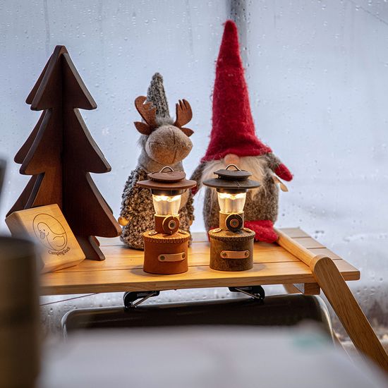 [캠핑덕] 골제로 랜턴 천연 가죽 쉐이드 위스키 