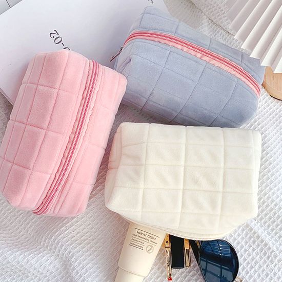 몽글 화장품 다용도 파우치 벨루아 메이크업 가방