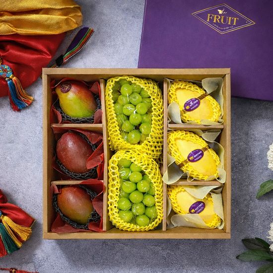명품 과일선물세트(골드망고3+애플망고3+샤인머스켓2)
