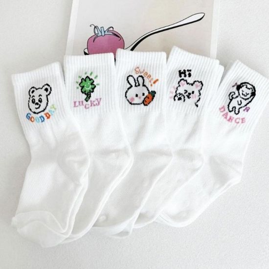 유아 아동 j하이루 5켤레 세트 스포츠 카바 양말