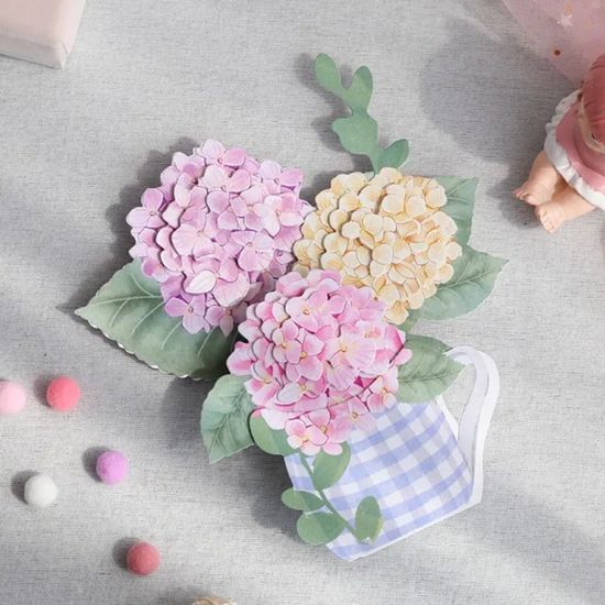 수국 화분 입체카드