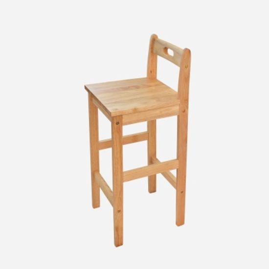 에코상사 원목 사각 등받이 바스툴 홈바의자