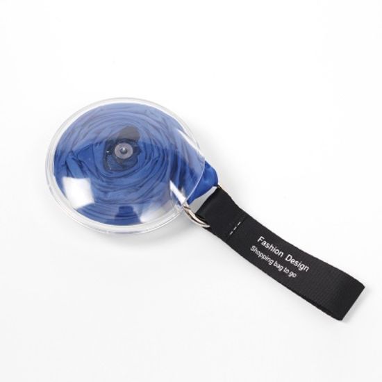 포켓 스트랩 롤업 시장가방 마트 접이식 에코백 블루