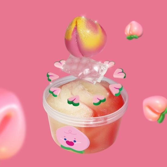 [젤리블리스] 피치샤벳 200ml+점토 /수제슬라임