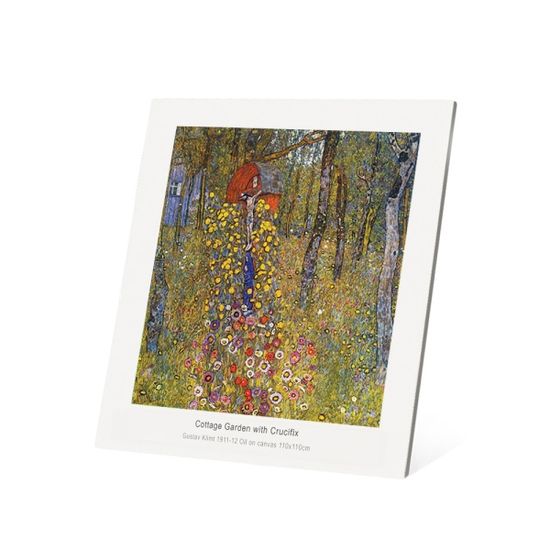 클림트 - 십자가가 있는 농장 정원 15x15cm 