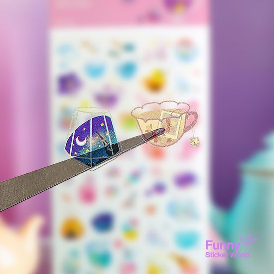 퍼니스티커 C587 티타임 PVC 다이어리데코