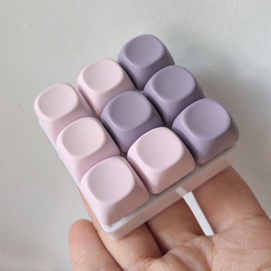 파스텔 9key 피젯 키보드 버튼 블럭 키캡 토이 키링