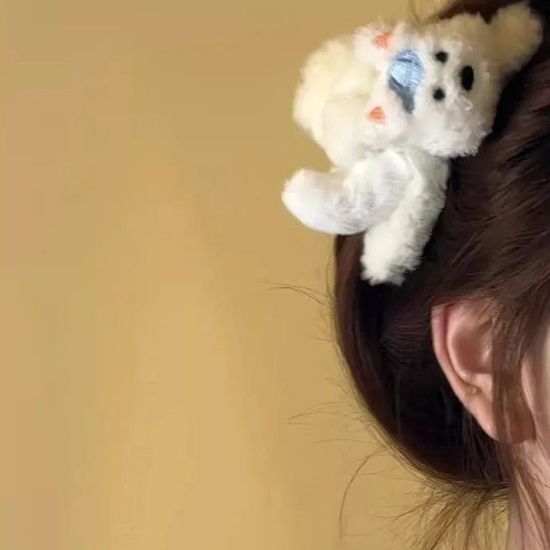 강아지 인형 집게핀 머리집게 헤어클립 헤어집게핀