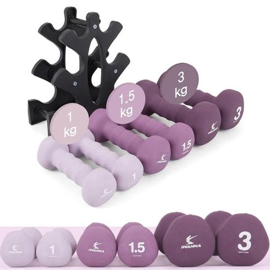 아이워너 논슬립 아령 덤벨 세트 1kg 1.5kg 3kg 11kg