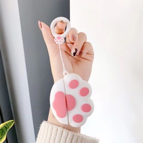 에어팟프로 냥이 발바닥 실리콘케이스_화이트 PRO/169