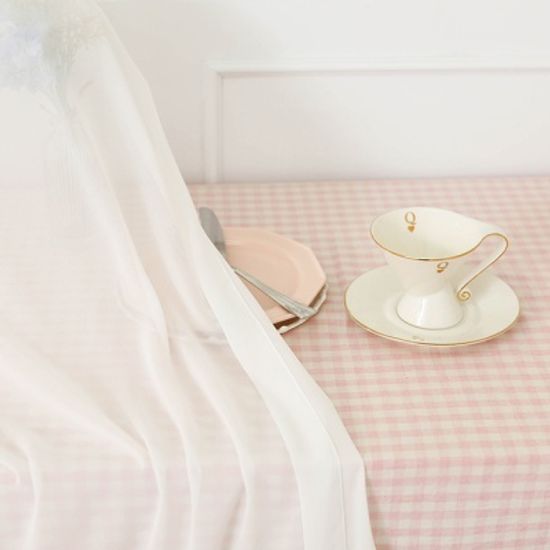 멜란체크 핑크 면식탁보 테이블보