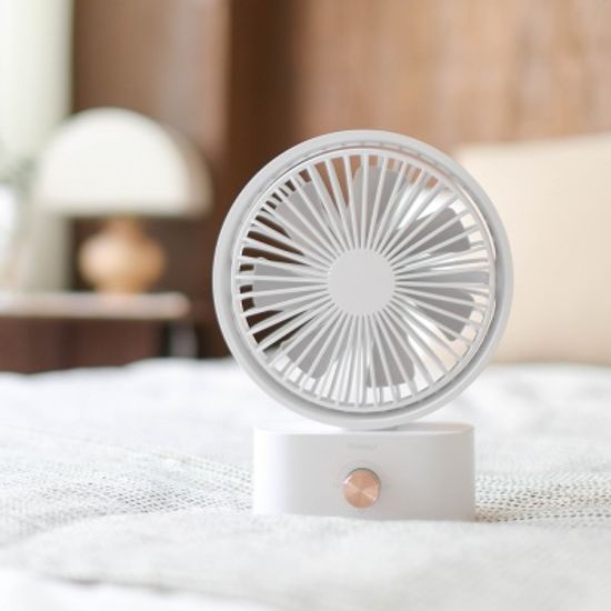 [무아스] 모던심플 탁상용 무선 선풍기 자동회전