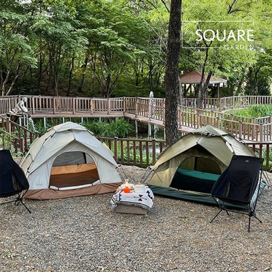 스퀘어가든 원터치 시스템 3-4인용 피크닉 감성 텐트